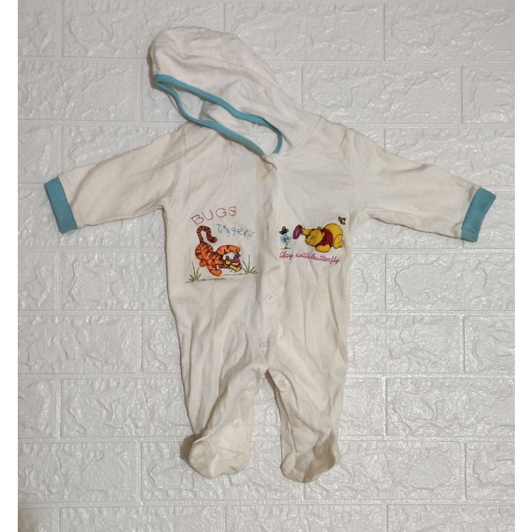 Preloved Baju jumper bayi panjang motif murah kaki tutup LD24