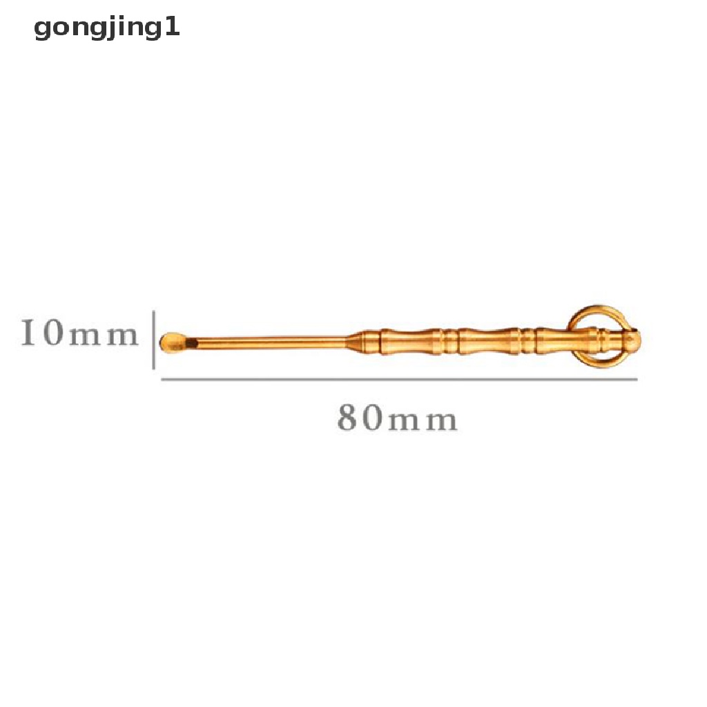 Ggg Portable Copper Earpick Earwax Spoon Alat Pembersih Telinga Gantungan Kunci Liontin Perawatan Telinga ID