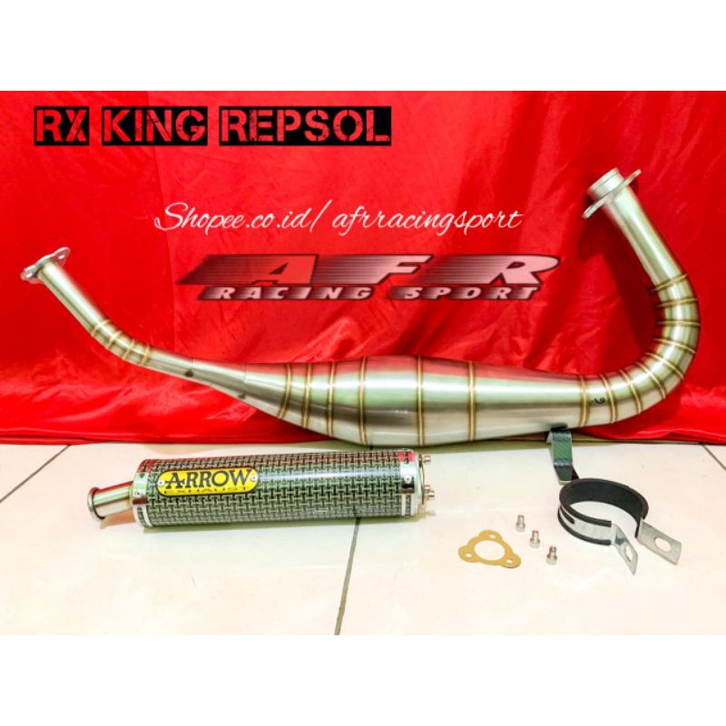 knalpot Rx King Kolong Repsol Stainless ARROW Kevlar
