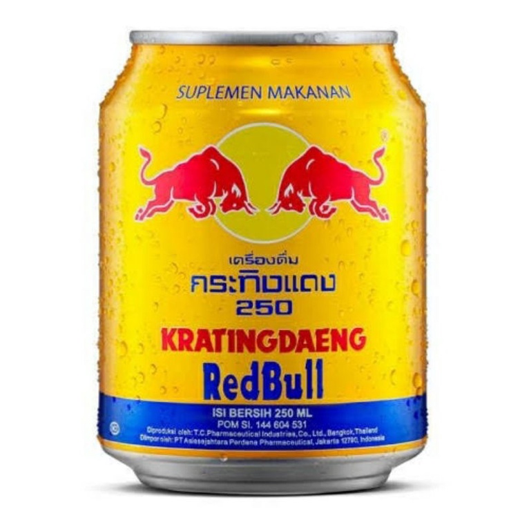 

KRATINDENG Gold Can 250 ml Red Bull Minuman Energi Kaleng Energy