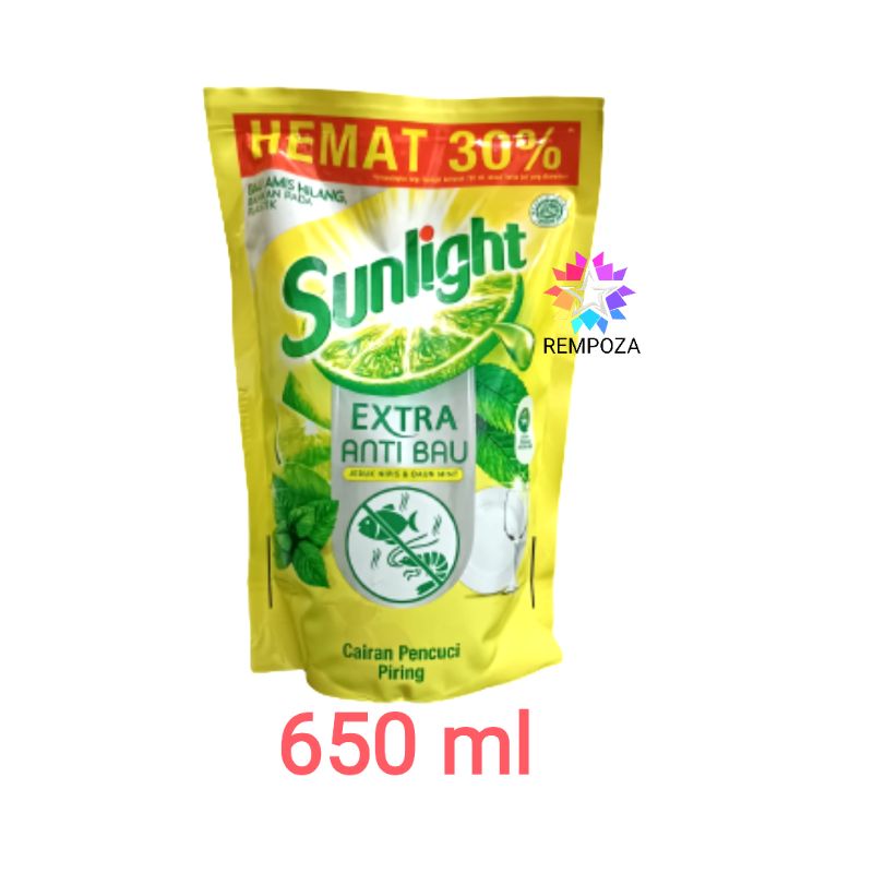 Jual Sunlight Extra Anti Bau Jeruk Nipis Dan Daun Mint 650 Ml | Shopee ...