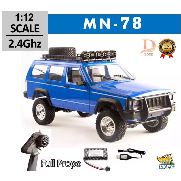 RC Car MN78 MN-78 Offroad Jeep Cherokee RTR Full Propo 1/12 Full Lampu