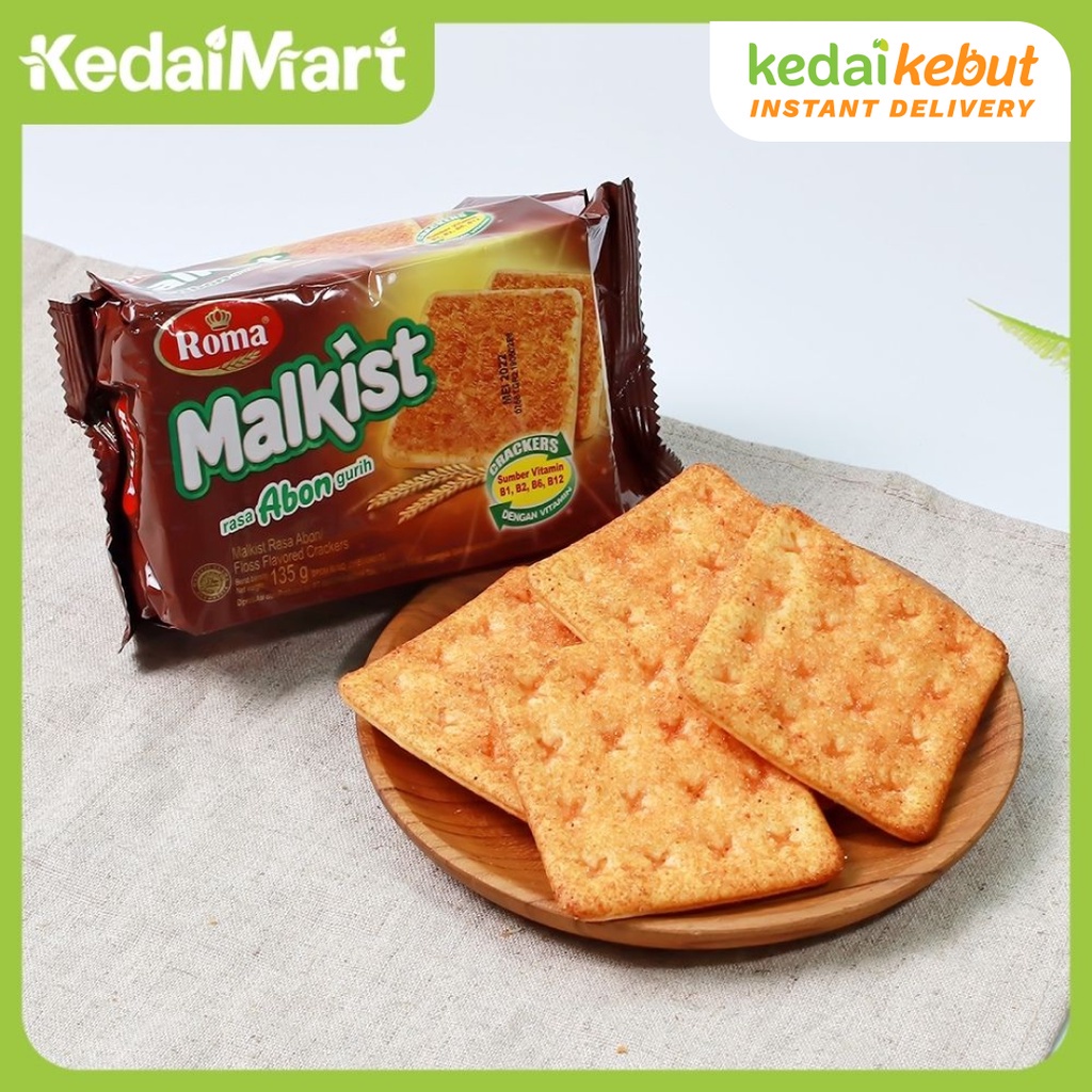 

Roma Malkist Crackers Abon Gurih 135gr / Krakers Biskuit Biscuit 135 g