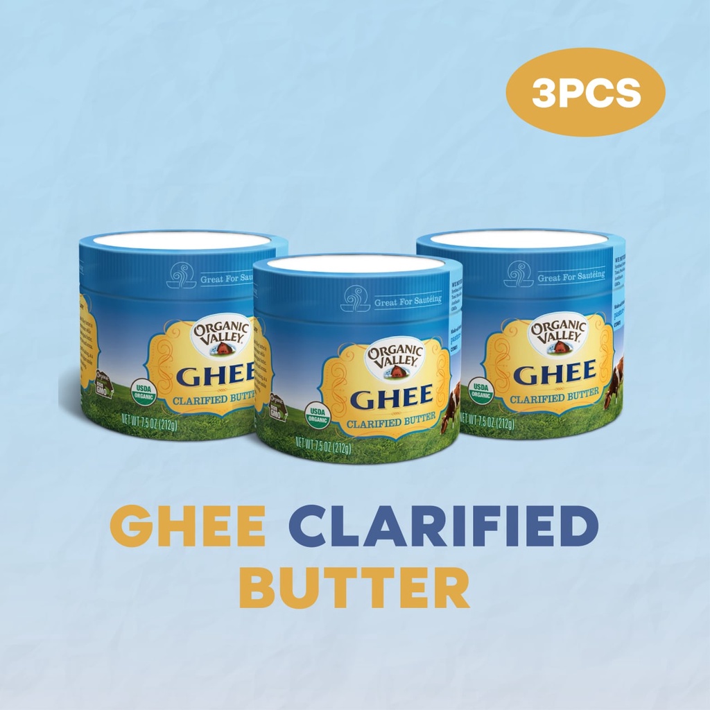 Jual Bundling Organic Valley Ghee Clarified Butter 212 gr (3 pcs