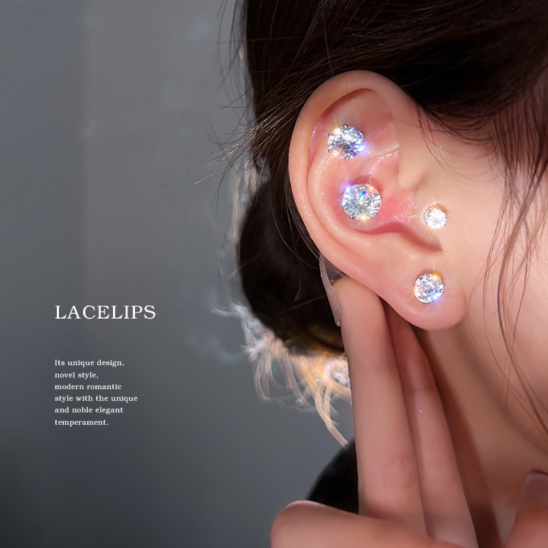 Anting Magnet Kristal Korea Untuk Wanita Hypoallergenic Tanpa Tindik Earring Perhiasan Aksesoris