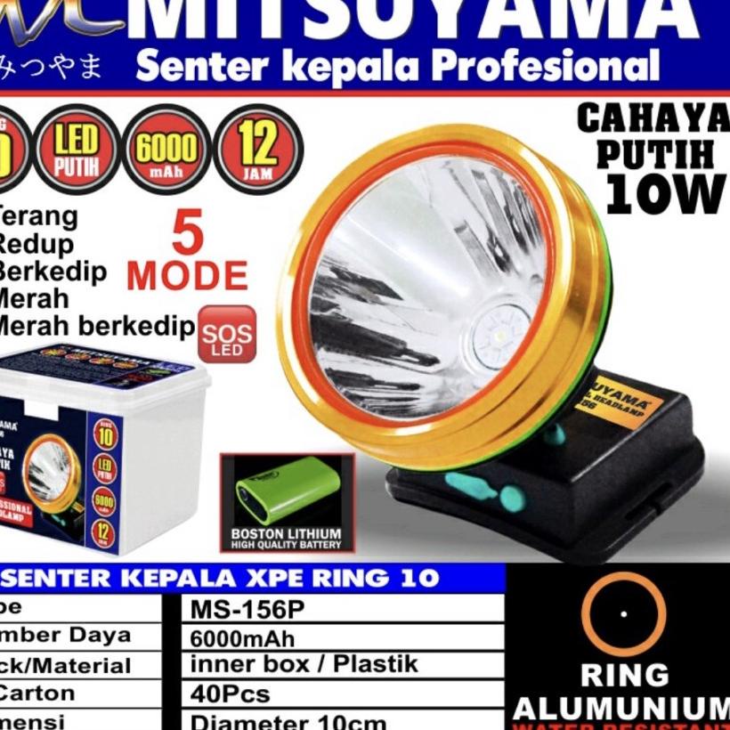 Murah Spesial COD✅Senter Kepala Selam Diving 80 Watt Mitsuyama MS-216P/K / Head Lamp Diving 80Watt / Senter Kepala Mitsuyama MS 216P &amp; MS 216K 80 Watt Ring 88 / SENTER KEPALA SUPER TERANG MS-216P - MS-216K 80 WATT / MS 147P - MS 147K / MS-170P - MS-170K /