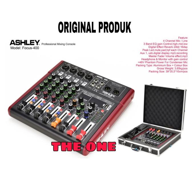 MIXER ASHLEY FOCUS 400 ORIGINAL 4 CHANNEL FREE KOPER