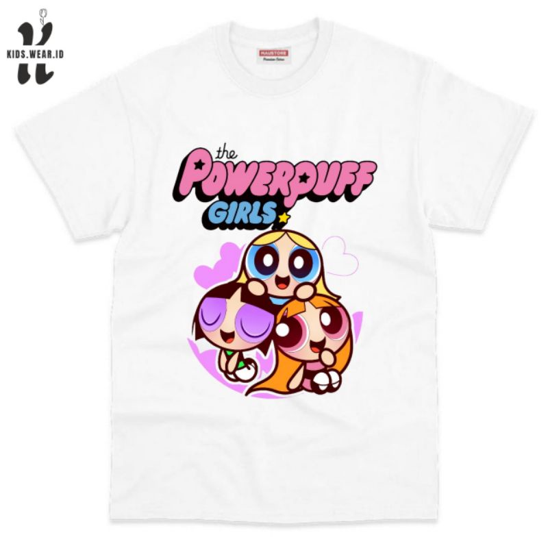 baju anak kaos anak Powerpuff girls atasan anak free nama