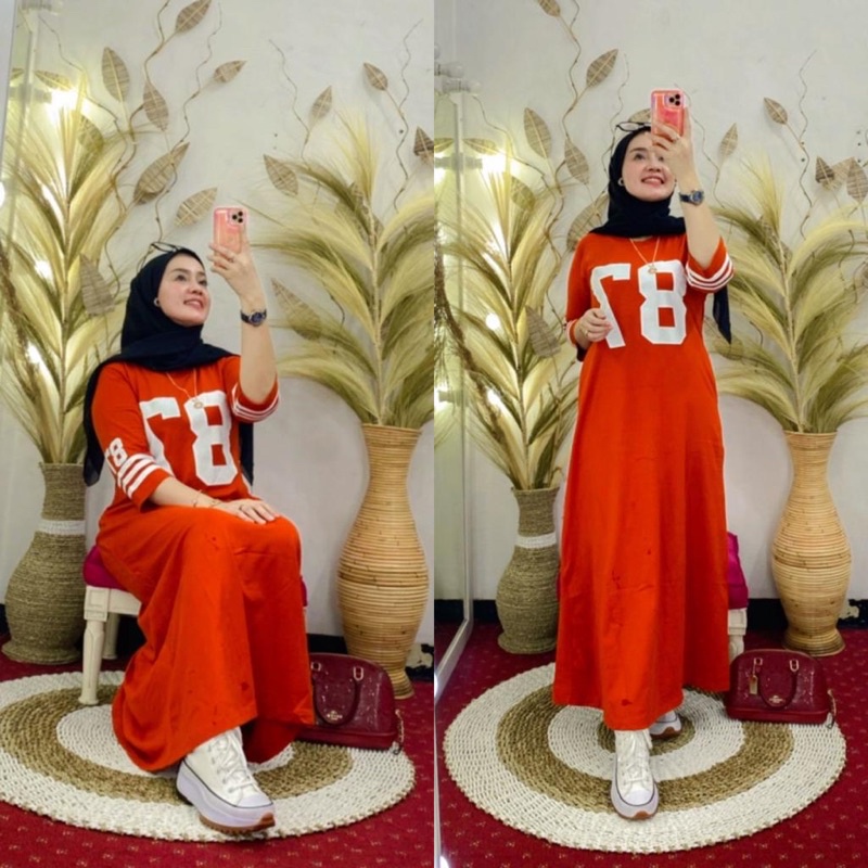 GAMIS WANITA KAOS TERBARU BY NABIL 87 KEKINIAN PREMIUM