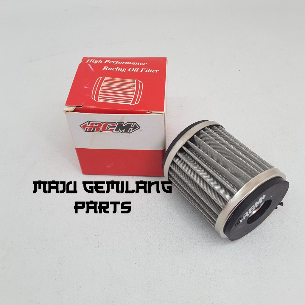 Filter Saringan Oli Racing Rcm Bukan Ktc Stainlis Stainless Jupiter Z Z1 Vega Zr Xmax Xabre Jupiter 
