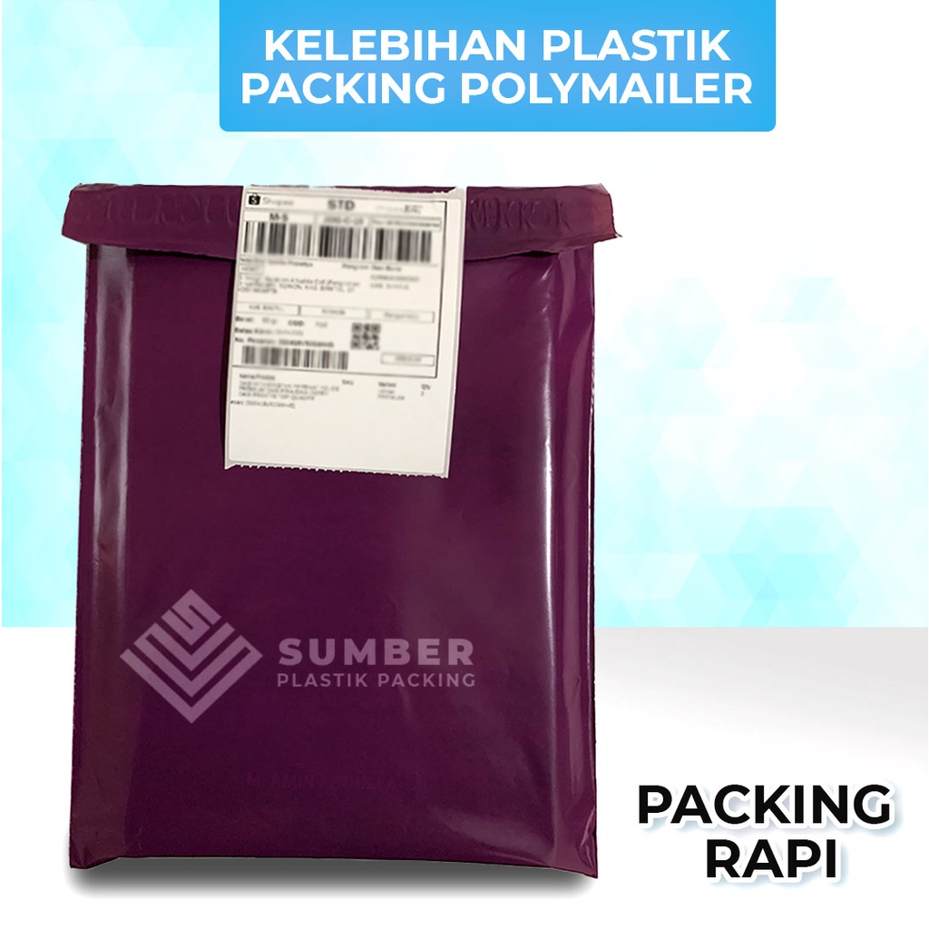 

RB [100 PCS] 20X40 PLASTIK POLYMAILER HITAM GLOSSY PLASTIK PACKING OLSHOP