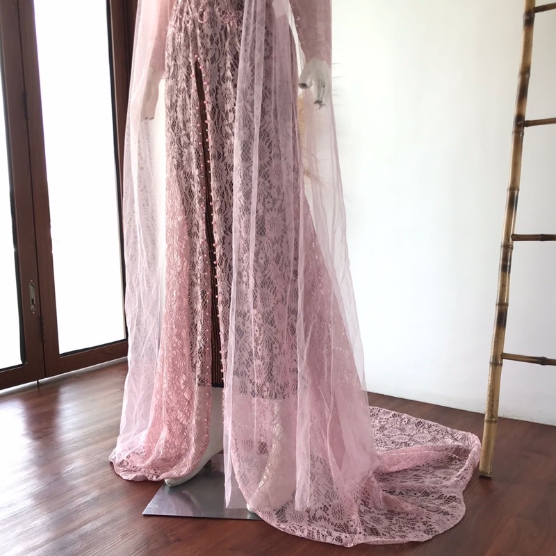 kebaya pengantin Rosegold/kebaya pengantin slim/kebaya pengantin ekor