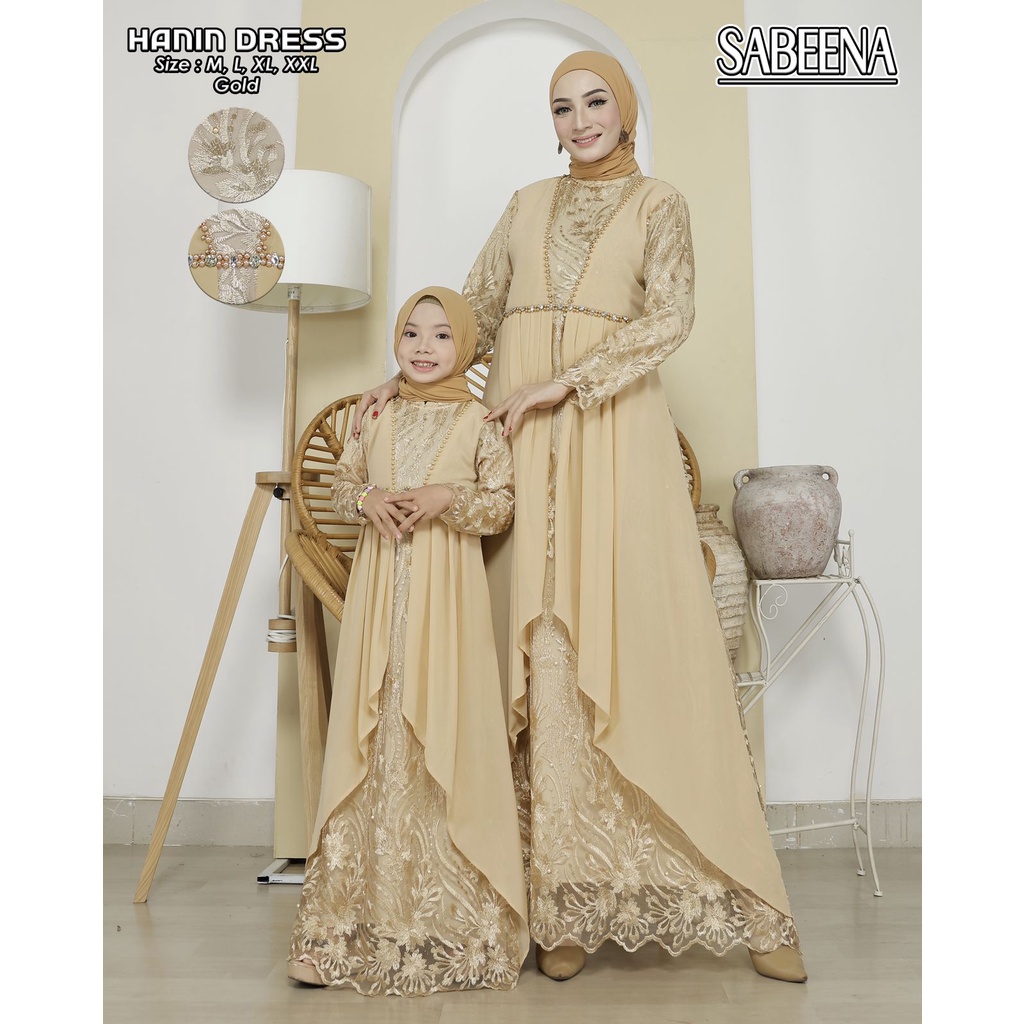 gamis tulle gamis elegant gamis kondangan coupel sama anak gamis coupel pakai payet didada