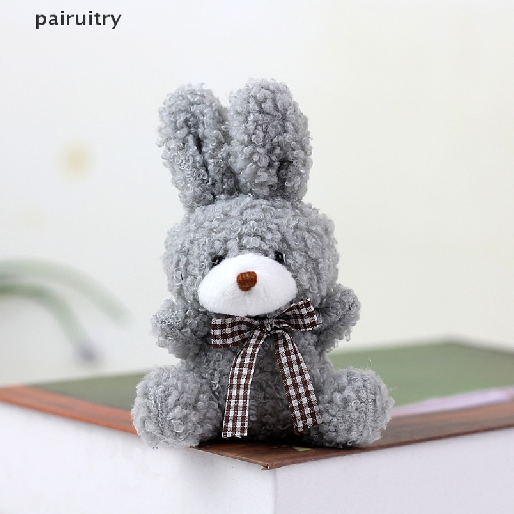 Prt 11 cm Cute Rabbit Bow Plush Stuffed Boneka Dasi Bunny Bantal Lembut Mainan Mewah Anak Hadiah PRT