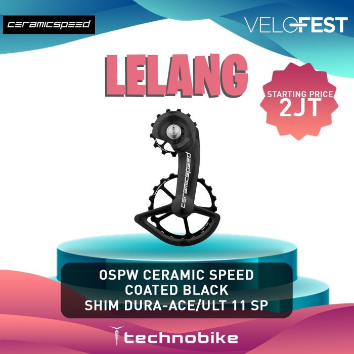 LELANG OSPW CERAMIC SPEED SHIMANO DURAACE/ULT 11SP COATED BLK