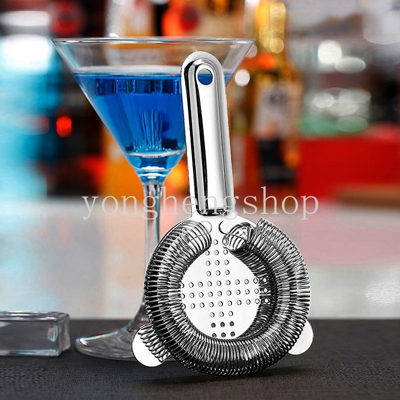 Saringan Es Stainless Steel Kawat Spring Cross Ice Filter Separator Bar Bar Barman Cocktail Shaker Bar Aksesoris Alat Dapur