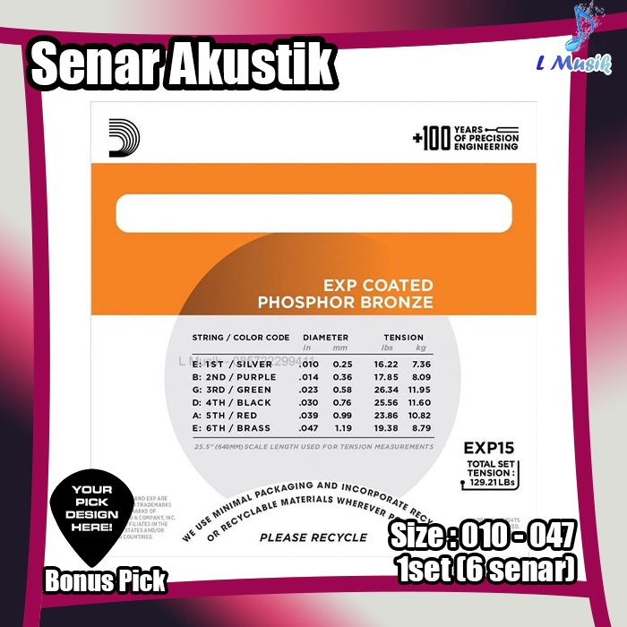 EXP ORIGINAL SENAR GITAR D ADDARIO AKUSTIK BRONZE-ACOUSTIC GUITAR STRINGS