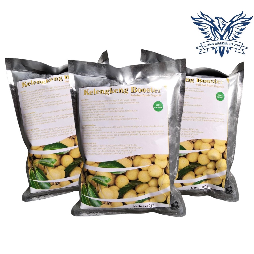 Repack Booster Klengkeng 250gr Pupuk Organik Perangsang Buah Kelengkeng Anti Rontok, Agar Cepat Berbuah Lebat