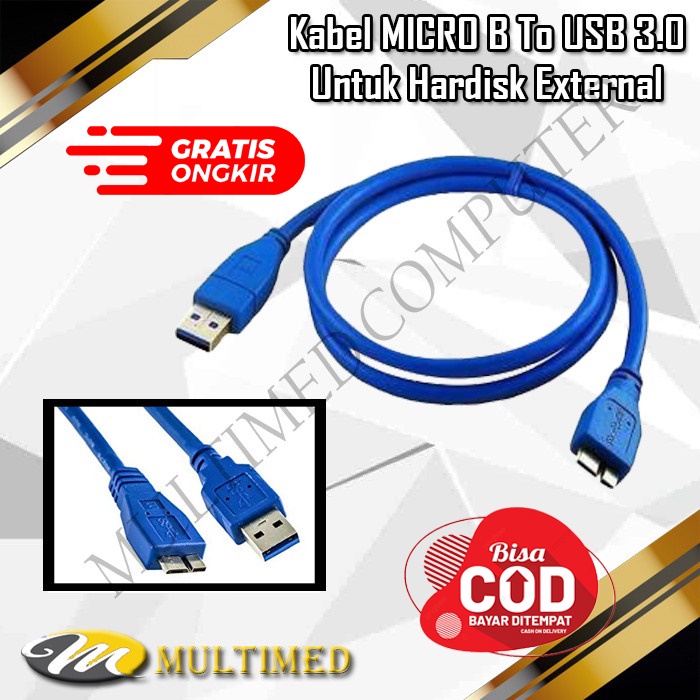 Kabel USB 3.0 To Micro B Untuk Hardisk External / Eksternal