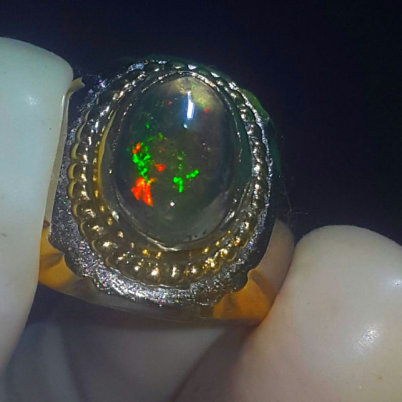 Cincin Batu Natural Kalimaya Kristal Banten Top Jarong Biyang