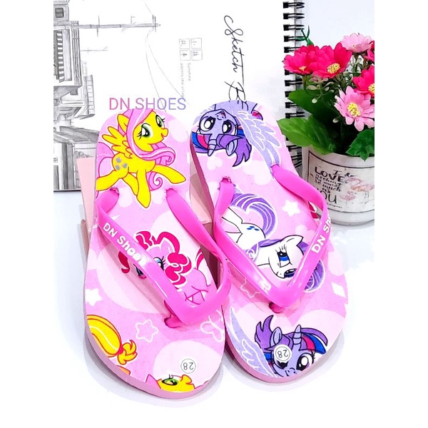 Sandal Anak Perempuan Sandal Jepit anak motif kudaponi pink new