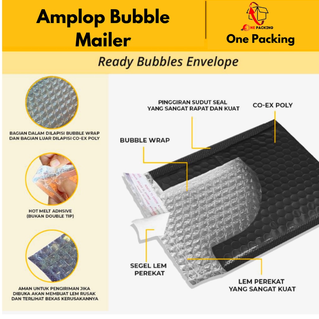 

Bubble Putih Envelope Amplop bubble wrap amplop buble polymailer putih/ Lakban