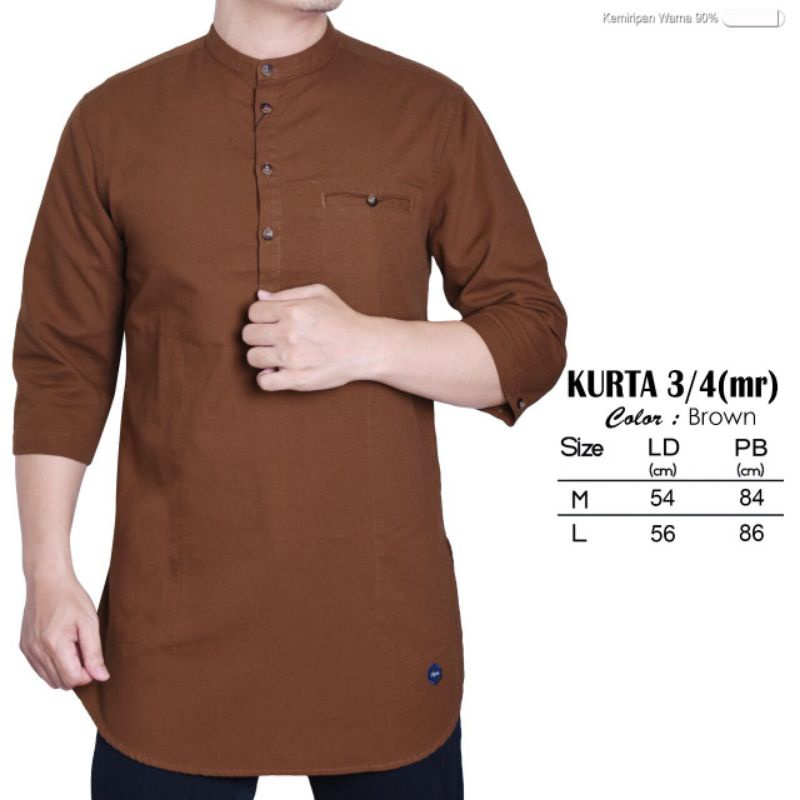 [ NEW ] BAJU KEMEJA KURTA KOKO KEMKO PRIA MUSLIM LENGAN 3/4 TERBARU ORIGINAL AGERA SAJUAK