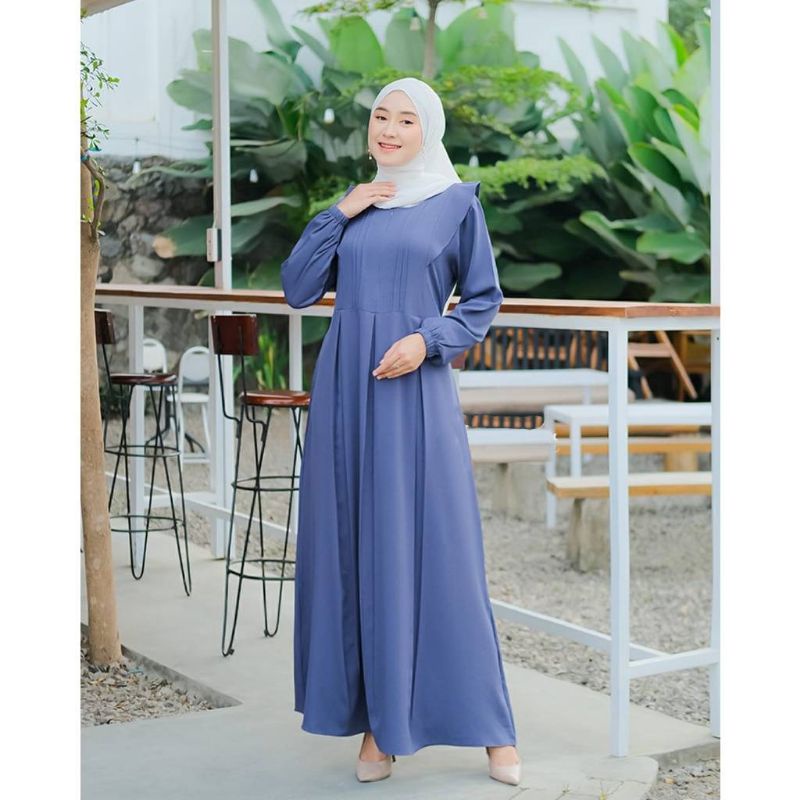 TANISHA DRESS CRINCLE AIRFLOW SIZE  S M L XL gamis terbaru/ termurah remaja terkini