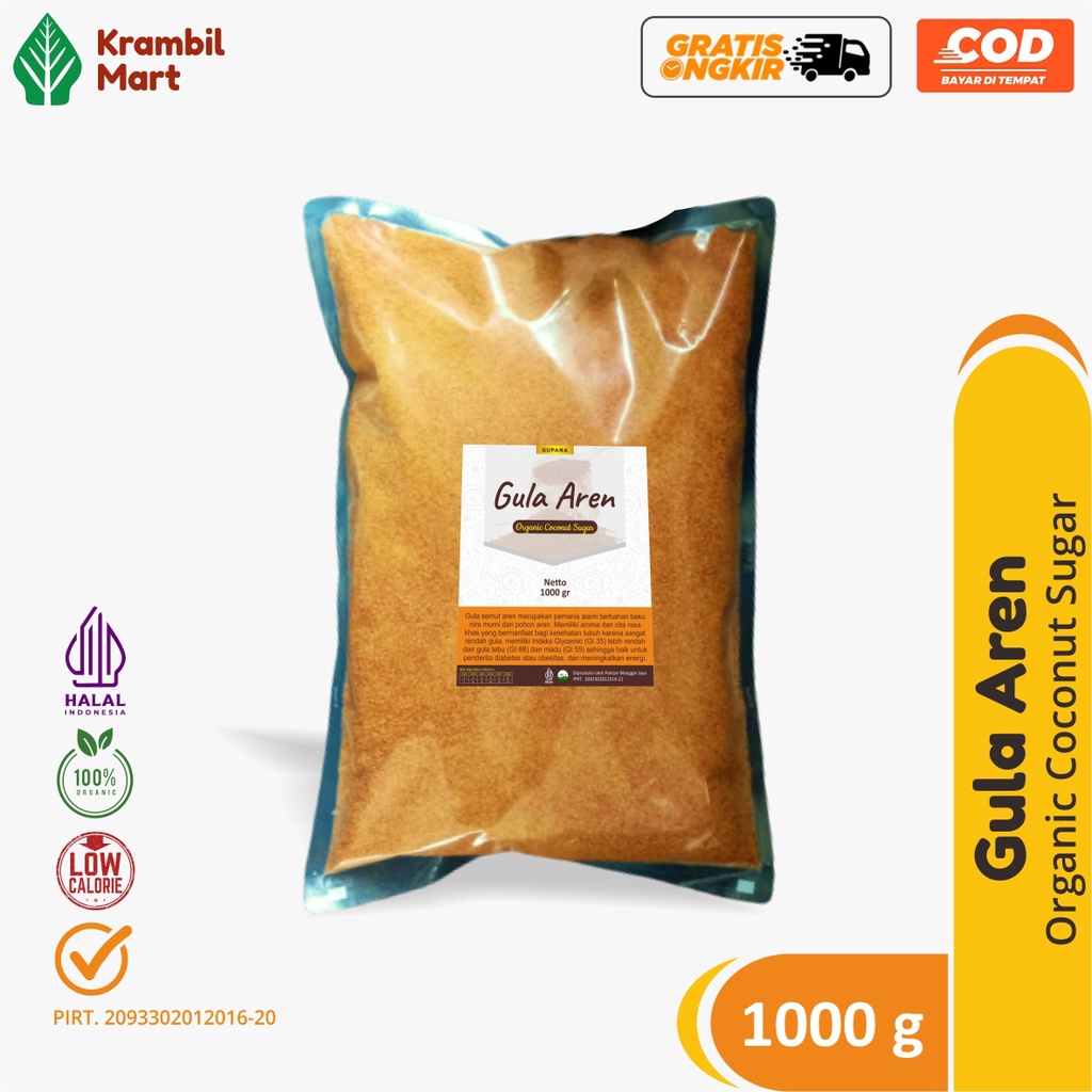 

Gula Semut Aren Bubuk Organik 1 kg