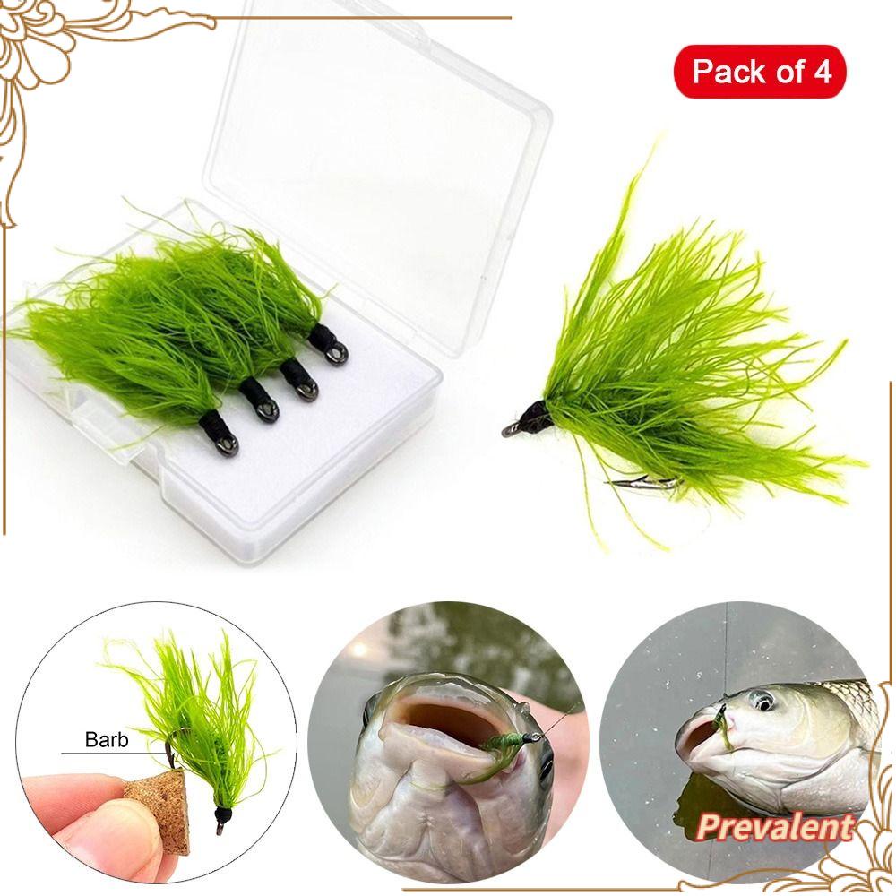 Preva 4pcs/set Pengait Pancing Lumut Bermanfaat Memancing Ikan Gurame Hot Terminal Tackle