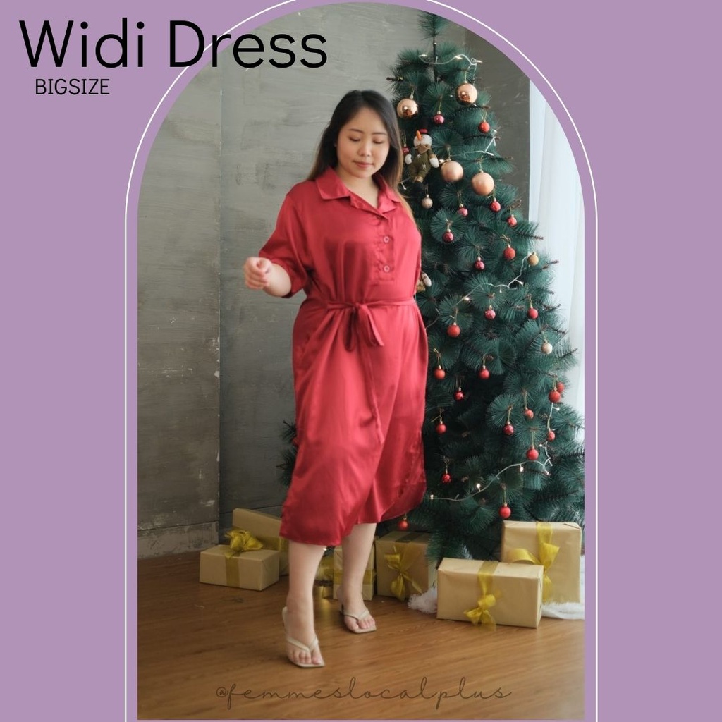 FEMMESLOCAL WIDI DRESS BIGSIZE BAHAN PREMIUM HIGH QUALITY