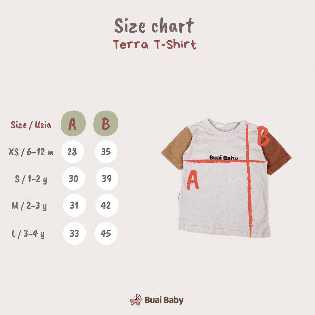 BUAI - Terra T-Shirt Bahan 100% Katun Nyaman Dipakai