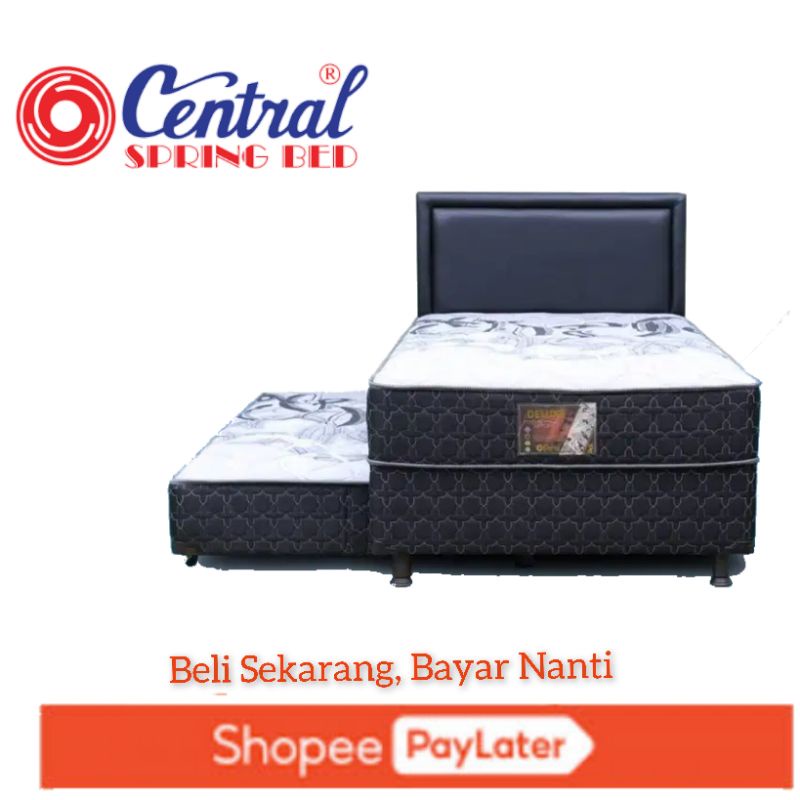 Central Deluxe 2in1 - Springbed 2 susun, Kain Knitting, Garansi pegas 10 tahun
