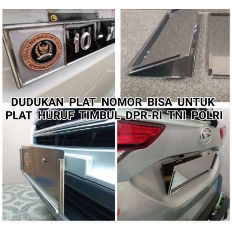 dudukan plat nomor rumah plat nomorTatakan Plat Nomor Slip Stanless - Hitam free kanebo tmc