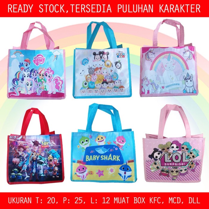 

Tas Ultah / Tas Ulang tahun Anak / Goodie Bag / Tas tenteng anak