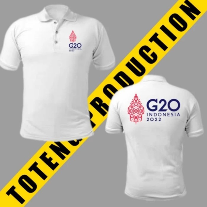 [ Cuci Gudang Polo Shirt / Kaos Kerah Logo G20 Indonesia 2022