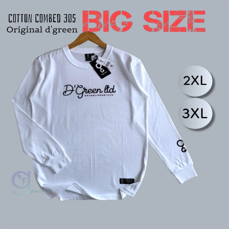 Kaos lengan panjang pria ukuran XXL XXXL kaos lengan panjang bigsize jumbo oversize keren original d