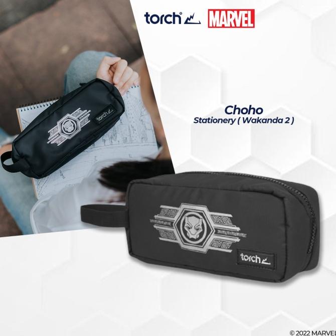 

Marvel Black Panther Ornament Torch Choho Stationery Pouch Alat Tulis