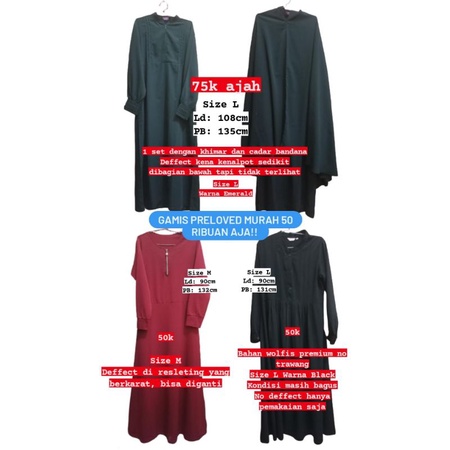 [FREE RANDOM GIFT] GAMIS PRELOVED MURAH 50 RIBUAN | PRELOVED GAMIS SET MURAH | PRELOVED VIENNA ABAYA