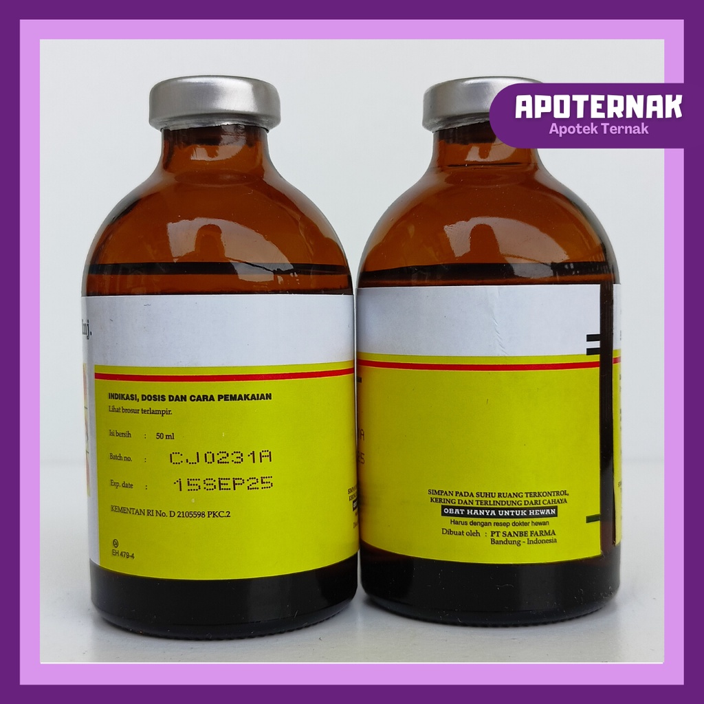 VETADRYL Injeksi | Obat Alergi Makanan Lingkungan Obat Pada Ternak Sapi Kambing Anjing Kucing | SANBE | Apoternak