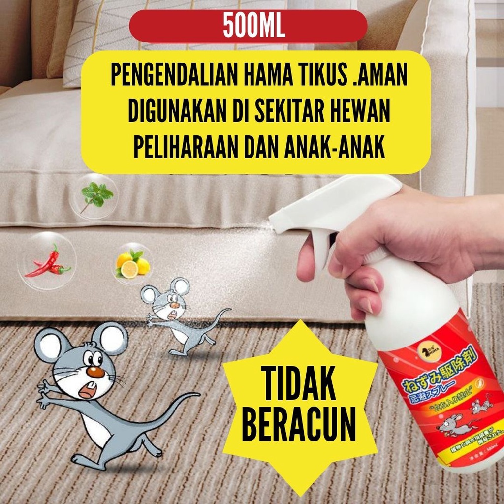 Spray Pengusir Tikus Untuk Mobil Dan Rumah Kemasan 500ml Ampuh dan Ramah Lingkungan FEZONE