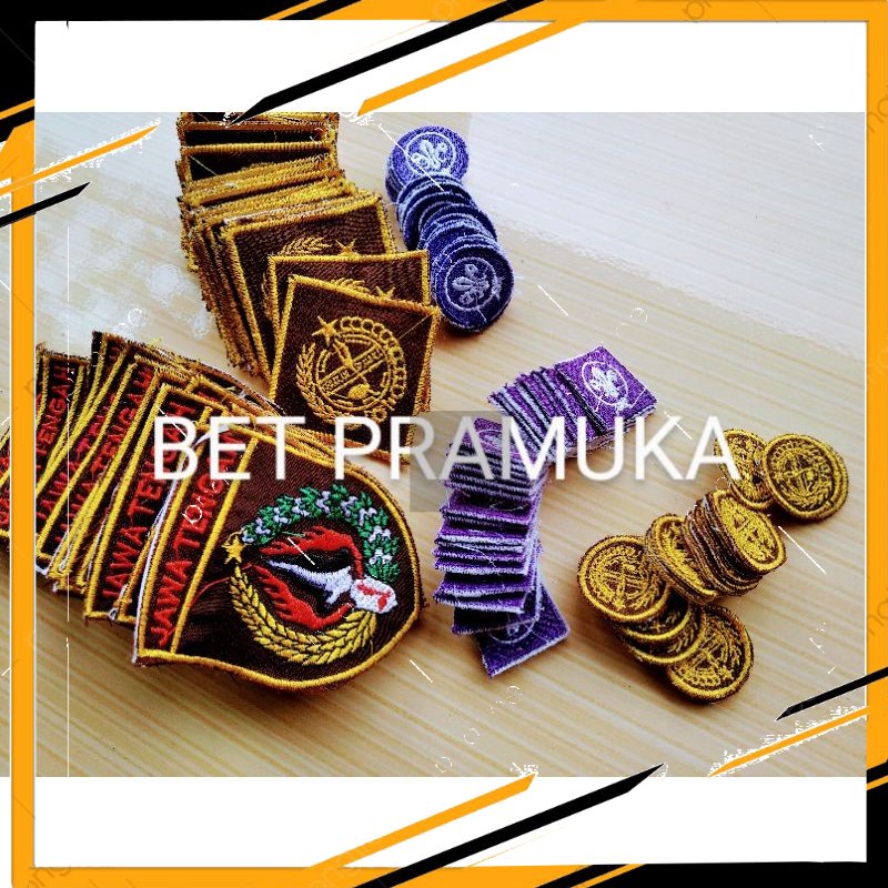 Bet Pramuka Bordir Woven Bet Pramuka Logo Jawa Tengah