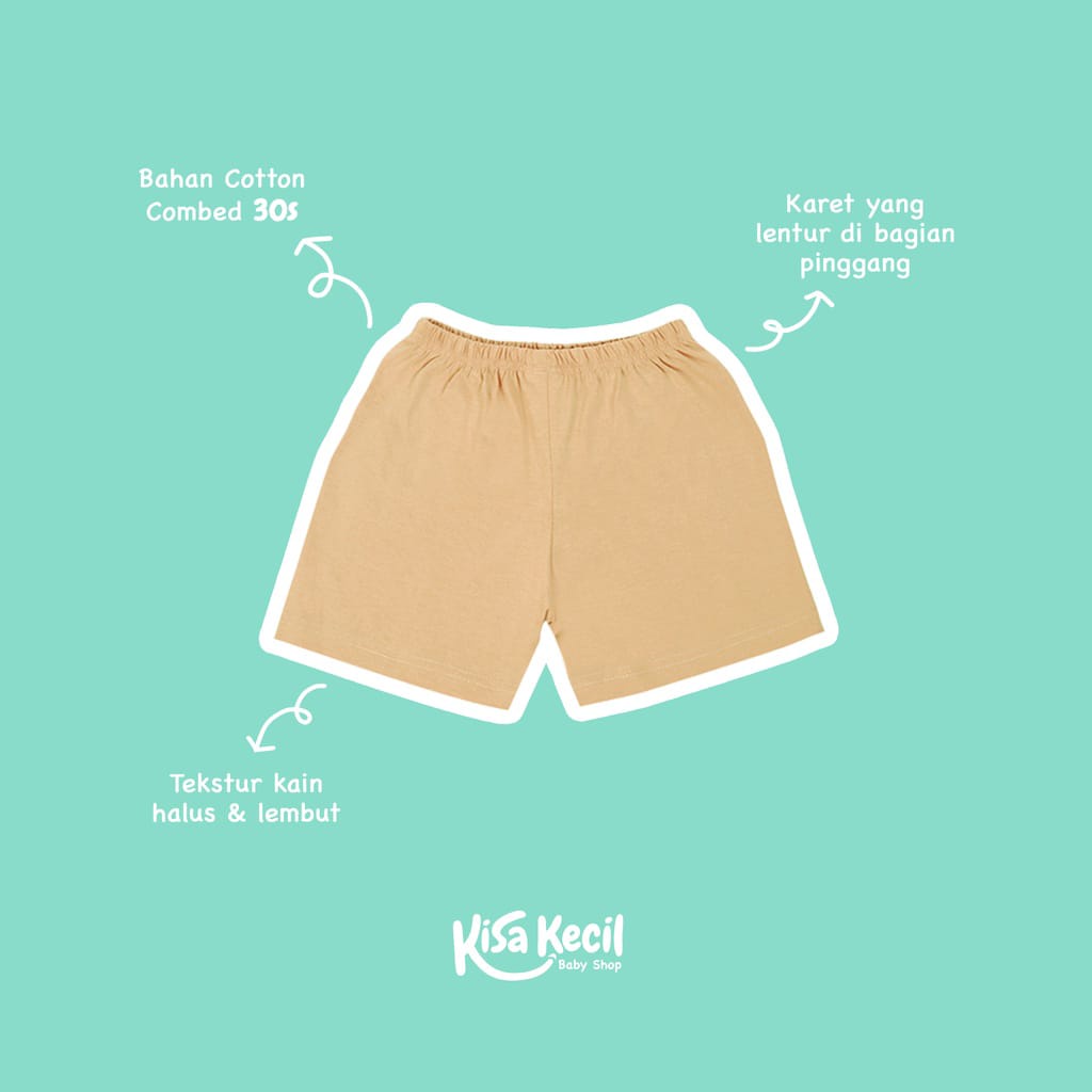 Kisa Kecil Celana Anak - Cotton Short Pants (1-6 Tahun) Celana Kasual Anak Casual Short Pants