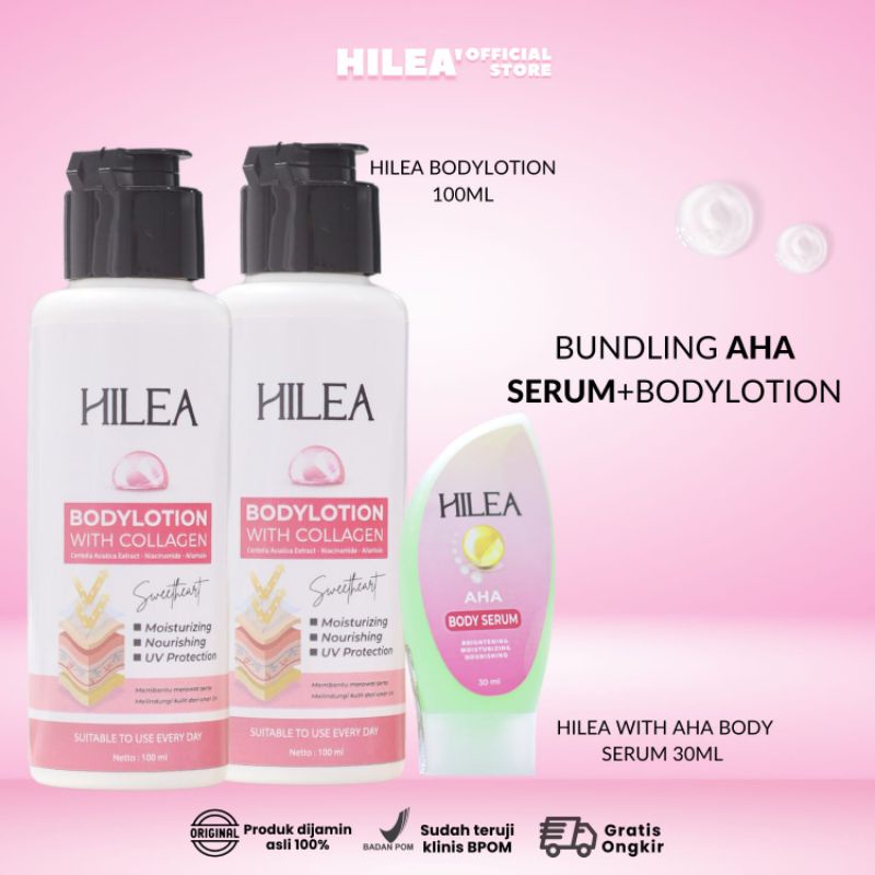 Jual HILEA BodyLotion with collagen size 100 ml Shopee Indonesia