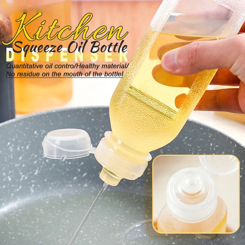 Perlengkapan Masak Salad Sauce Jar Dapur Kue Minyak Terkontrol Botol Bumbu Extruded Aksesoris Anti Bocor Tidak Minyak Bocor Penutup Segel Squeeze Oil Dispenser Bottle