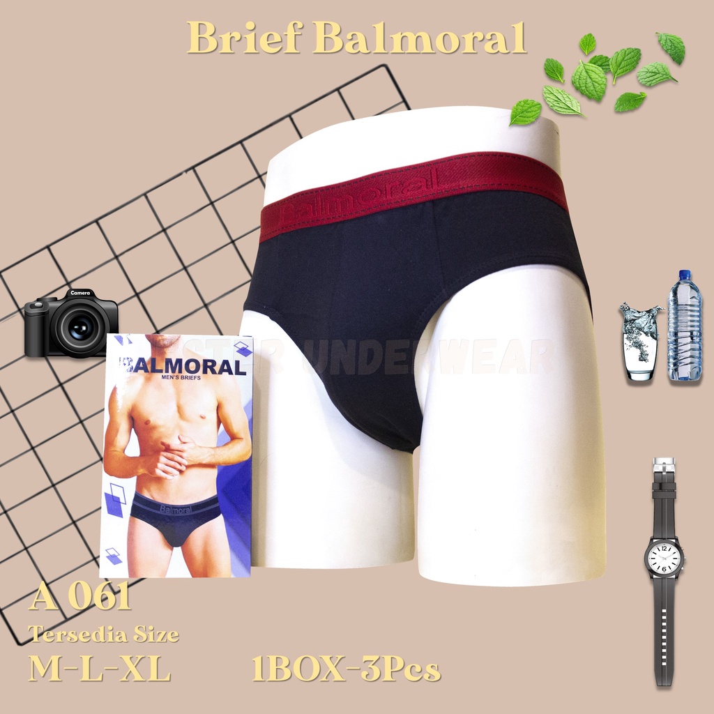 CELANA DALAM PRIA DEWASA BALMORAL A 061 ISI 3 PCS