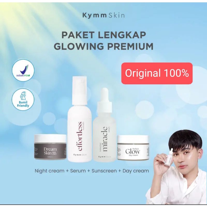 [READY] KYMMSKIN EFFORTLESS SUNSCREEN SPF 50 BAKUCHIOL MIRACLE SERUM PERFECT GLOW DAY CREAM DREAM SKIN NIGHT CREAM SILKY GLOW FACE WASH FACE KIST DAYCREAM TONE UP SUNSCREEN PENCERAH SUN SCREEN KYMM SKIN