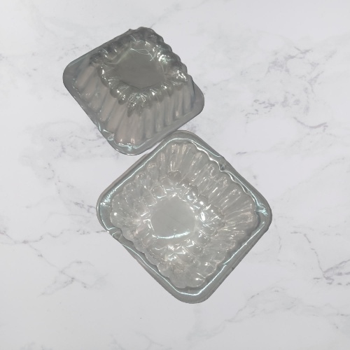 [400pcs] Mika Kue Kotak Kecil Bening | Mika Cup Brownies Kotak Kecil | Mika MKP bening