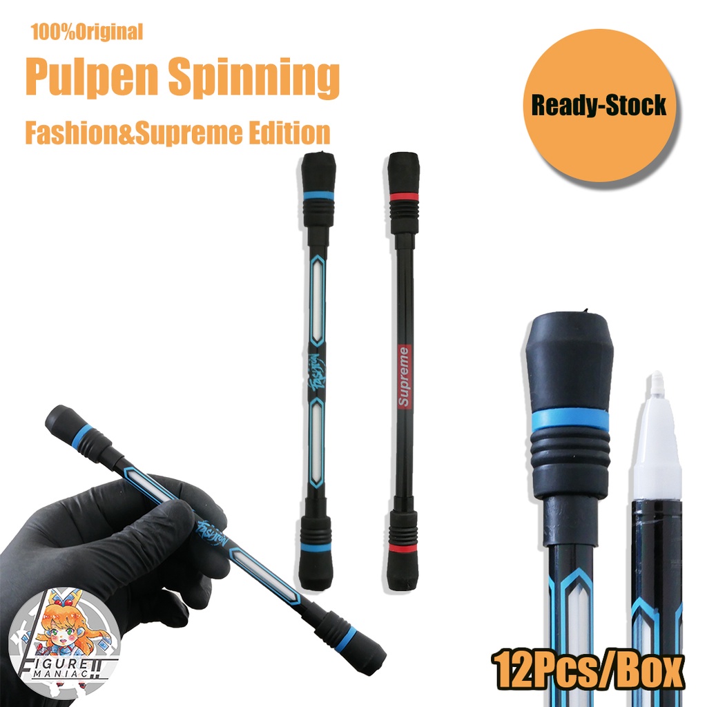 Spinning Pen - Pulpen Putar Rubber Plastik Non LED Edition Superhero Murah Viral Berkualitas