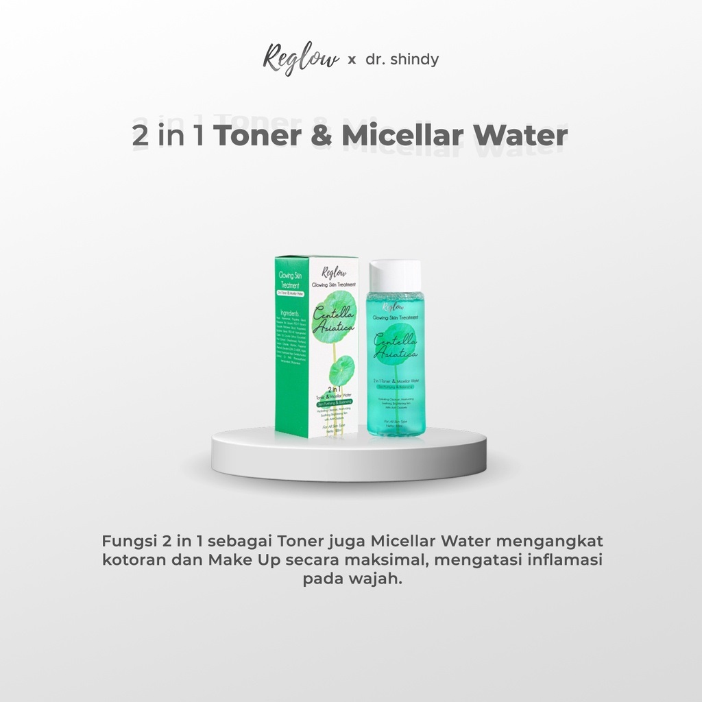 PAY DAY SALE Paket Glowing Skin Treatment Cream Rejuvenating 2 In 1 Toner &amp; Micellar Water Facial Wash Mencerahkan Wajah